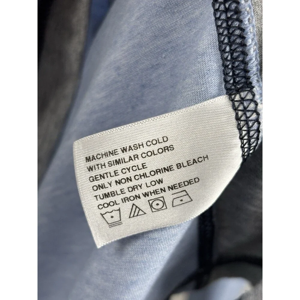 Orvis Sweater Men XL blue Gray 1/4 Quarter Zip Pockets Trout Bum Sweatshirt